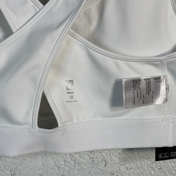 Ideology Plus Size Medium Impact Sports Bra, White 1X - Picture 5 of 7
